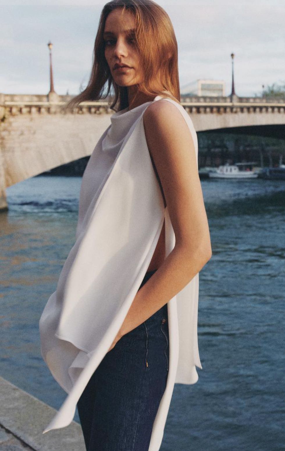 Zara ZW Collection Asimetrik bluz — görsel 8/8