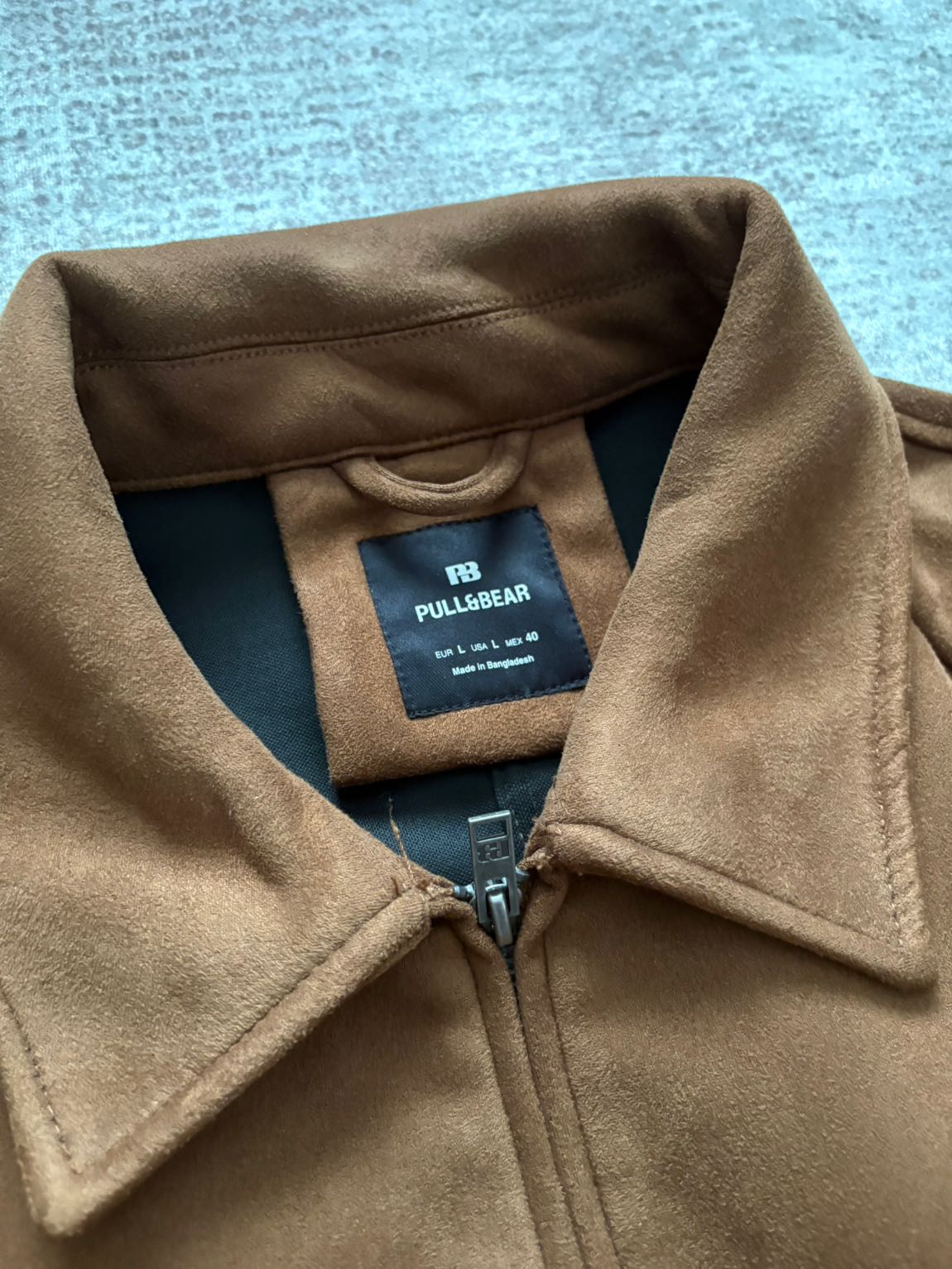 Pull & Bear Kahverengi Süet Ceket — görsel 3/4