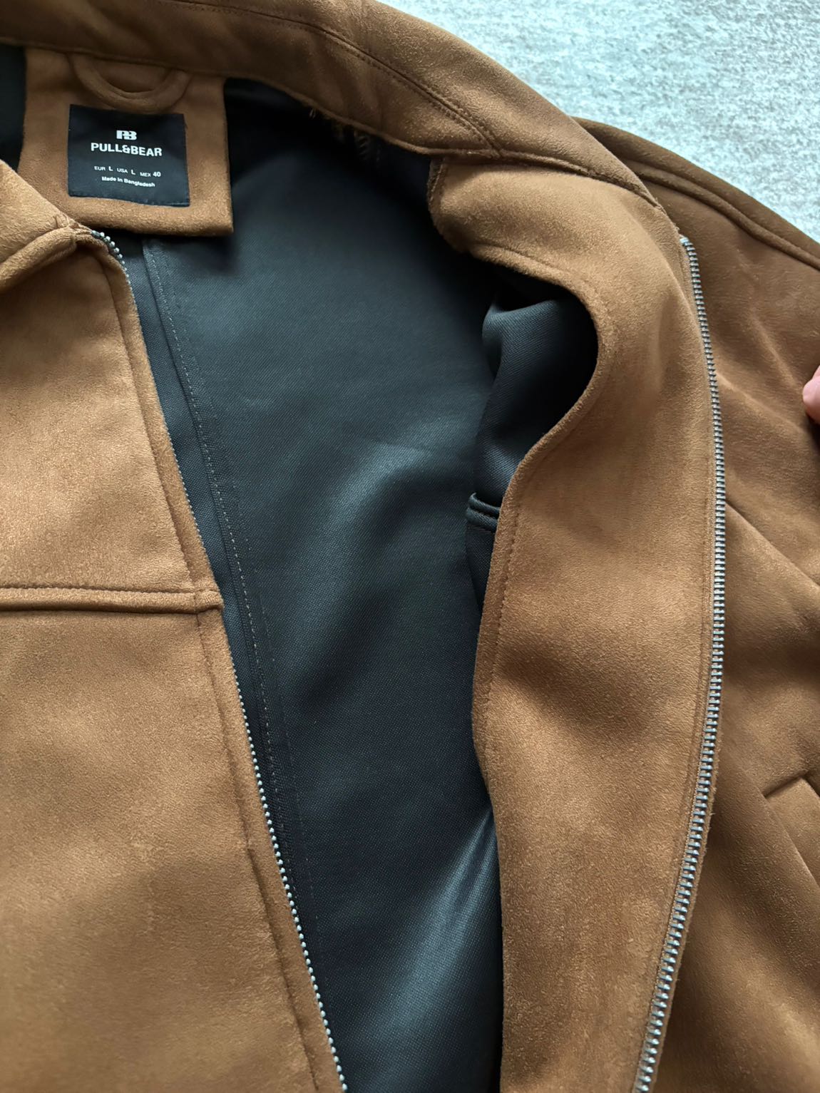 Pull & Bear Kahverengi Süet Ceket — görsel 4/4