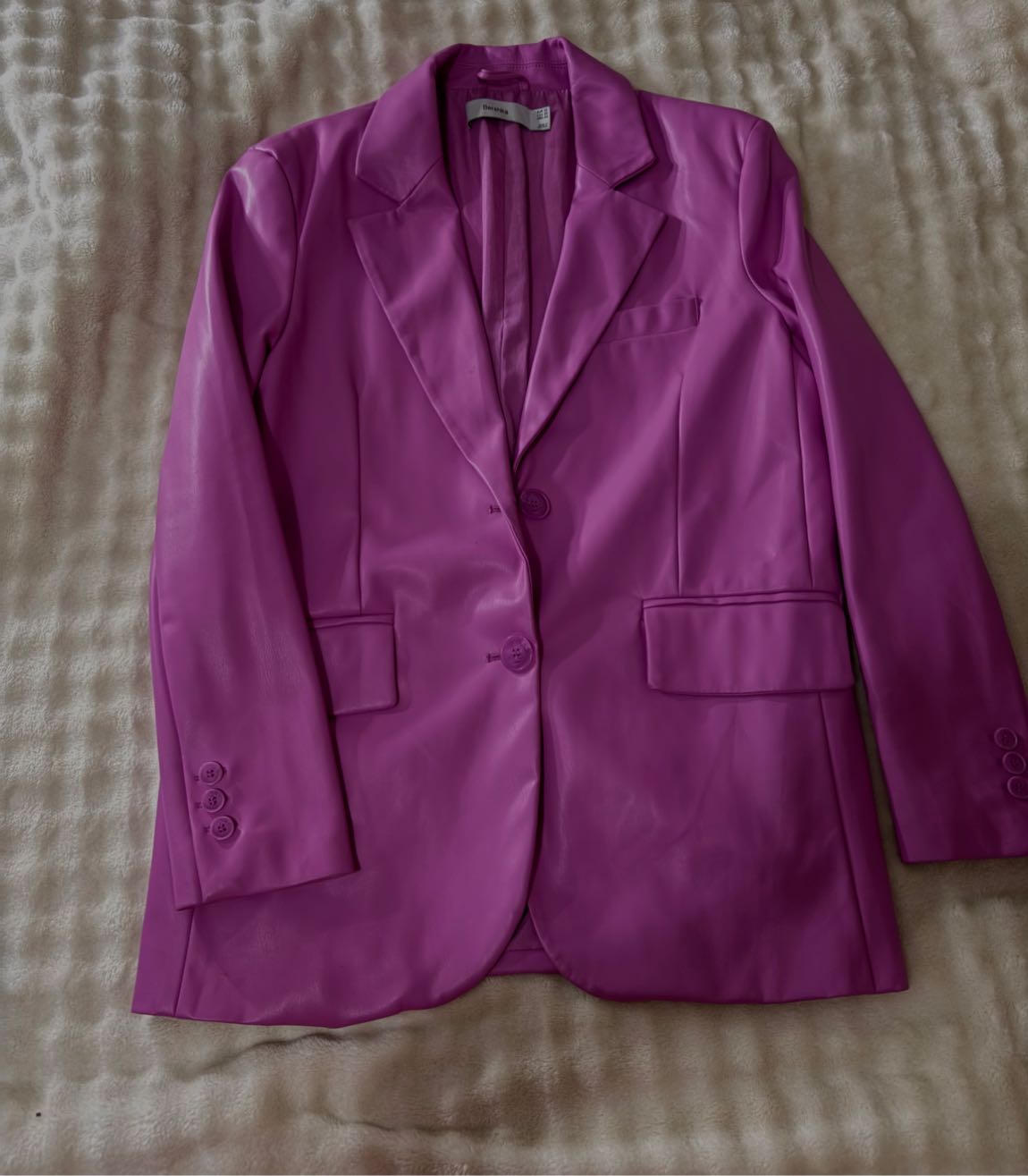 Bershka Pembe Deri Ceket — görsel 3/8