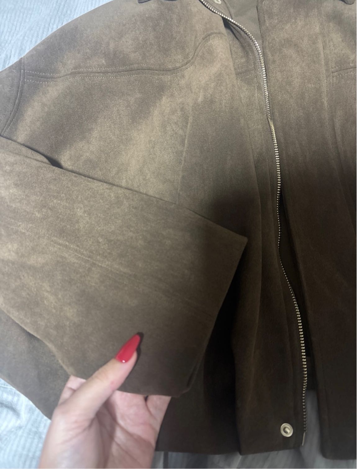 Zara Süet Görünümlü Bomber Ceket — görsel 4/5
