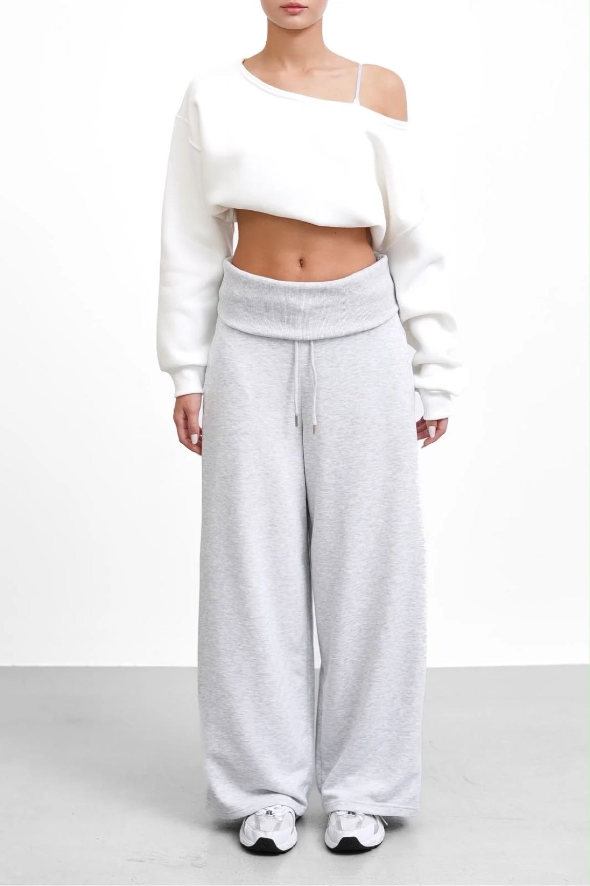 BERSHKA kıvrık belli jogger pantolon — görsel 2/12