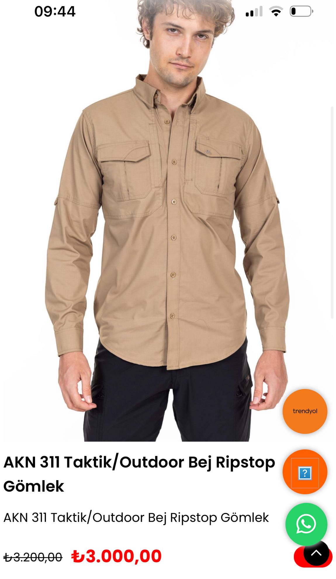 AKN OUTDOOR ERKEK HAKİ GÖMLEK — görsel 2/7