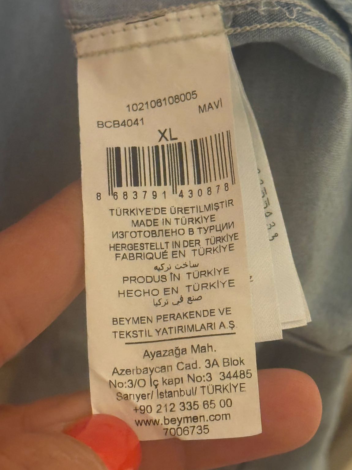 BEYMEN Köpek kedi Nakışlı Kot Gömlek — görsel 9/15