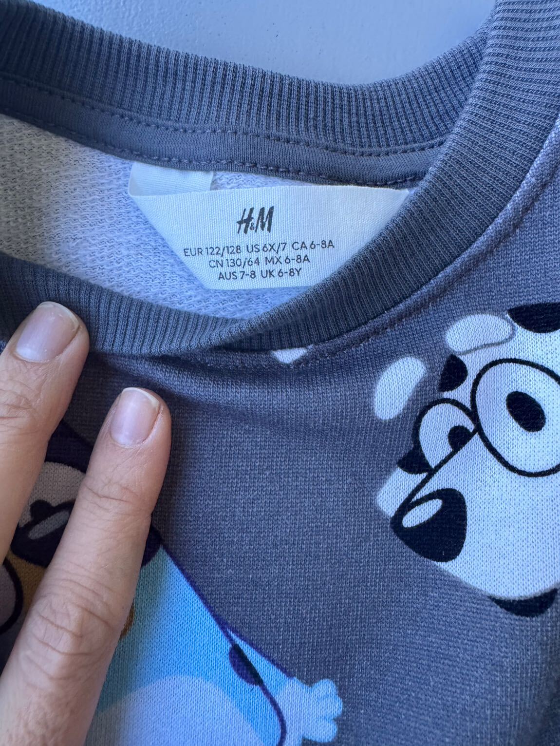 H&M 6-8 yaş Çocuk Bluey Desenli Elbise — görsel 4/4