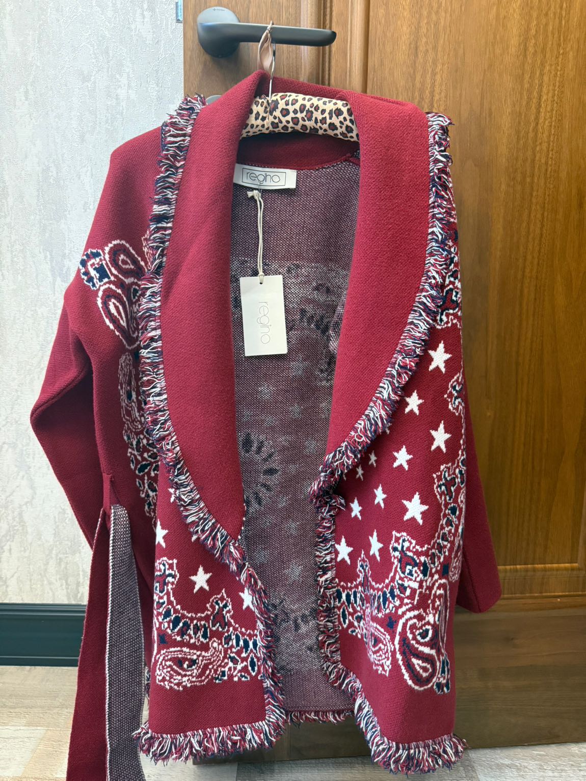 Regino bordo hırka — görsel 3/6