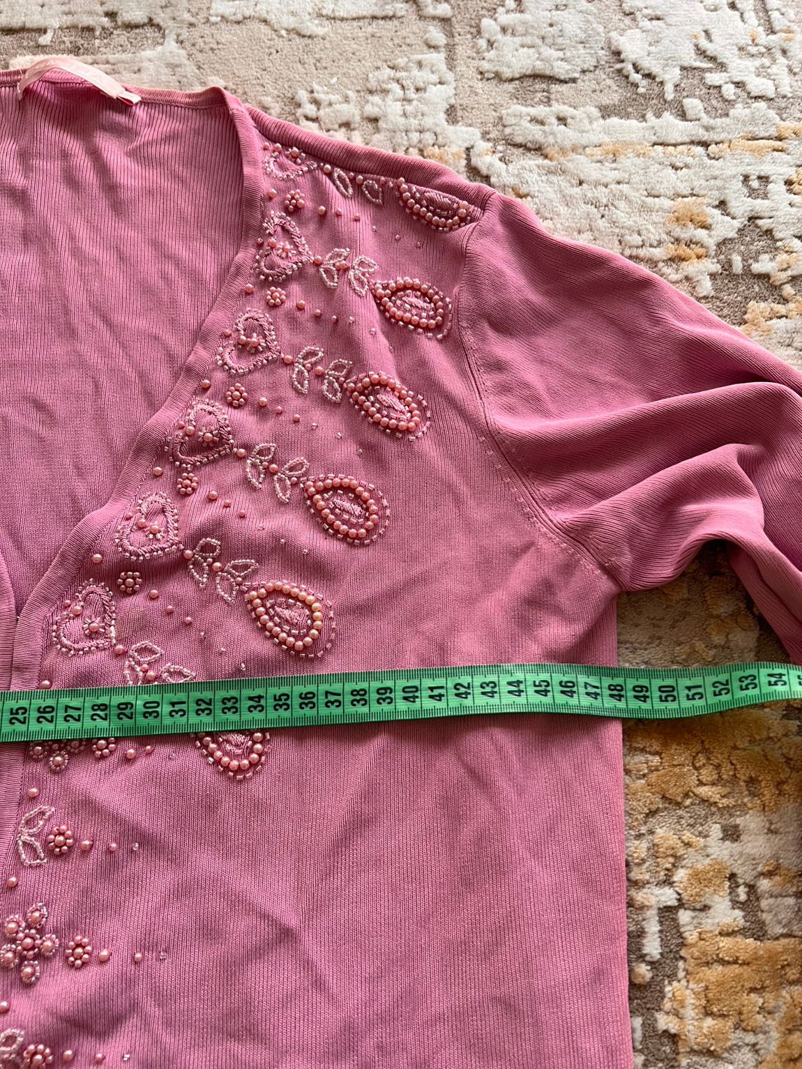 Pembe İşlemeli Hırka Ceket — görsel 6/6