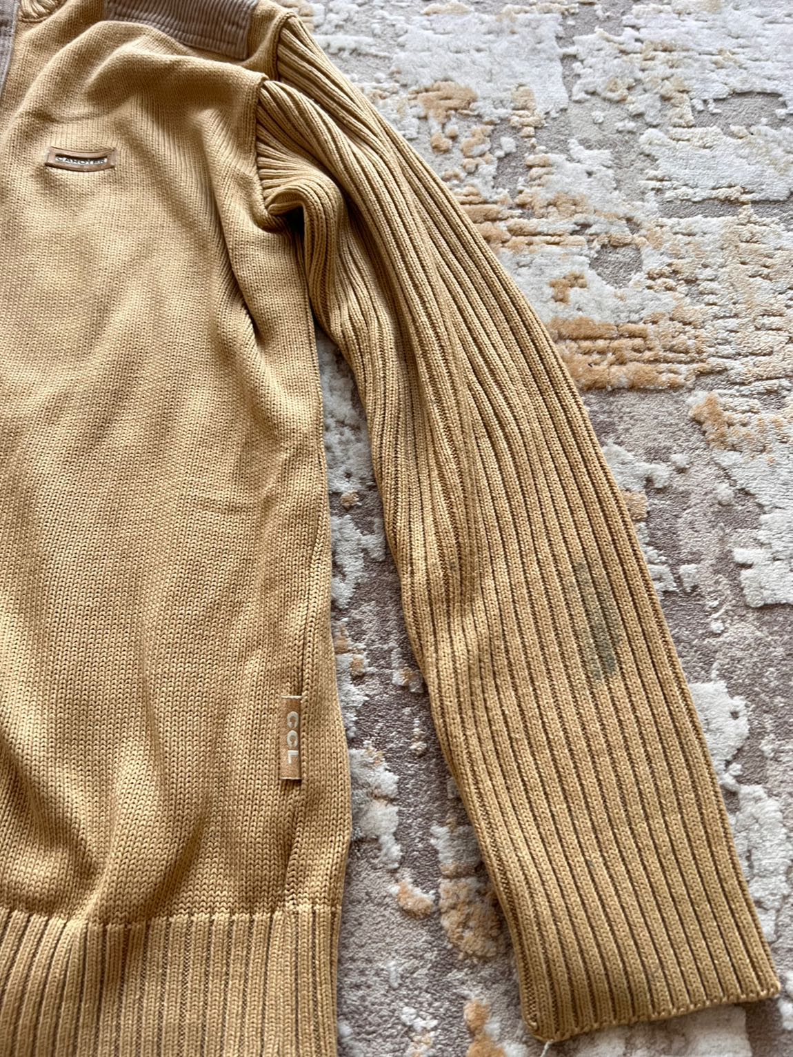 Erkek Vintage Bej Hırka Ceket — görsel 4/5