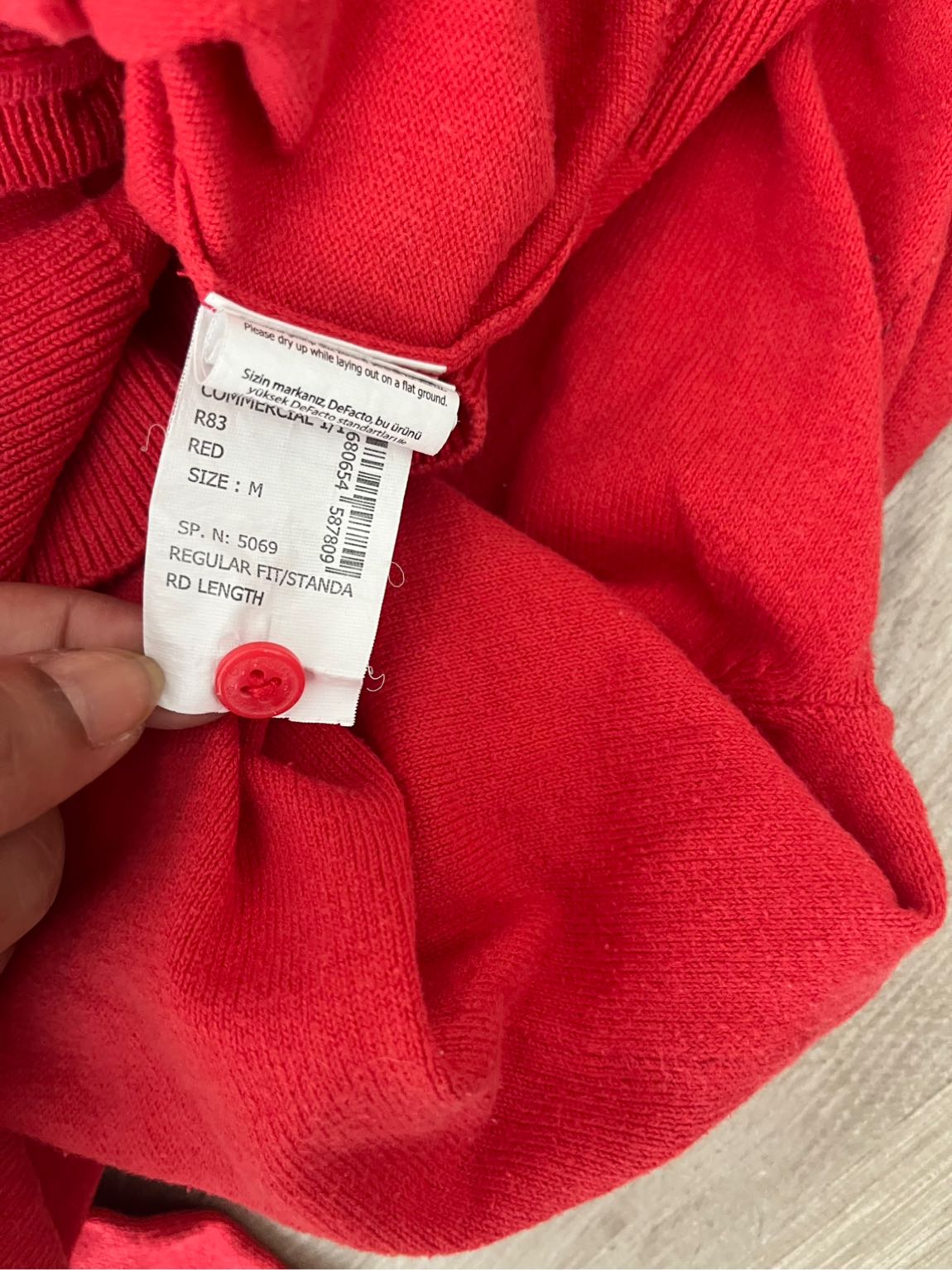 DeFacto Canlı Kırmızı Triko Hırka — görsel 7/7