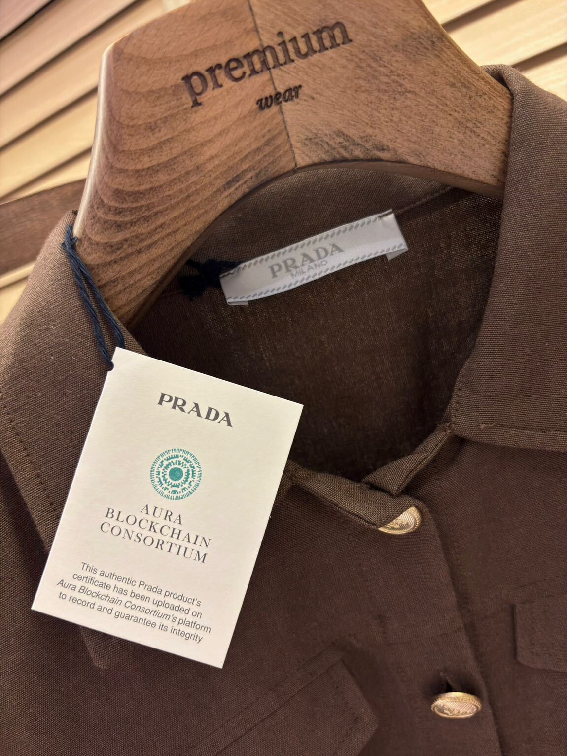 Prada Kahverengi İkili Keten Takım — görsel 5/8