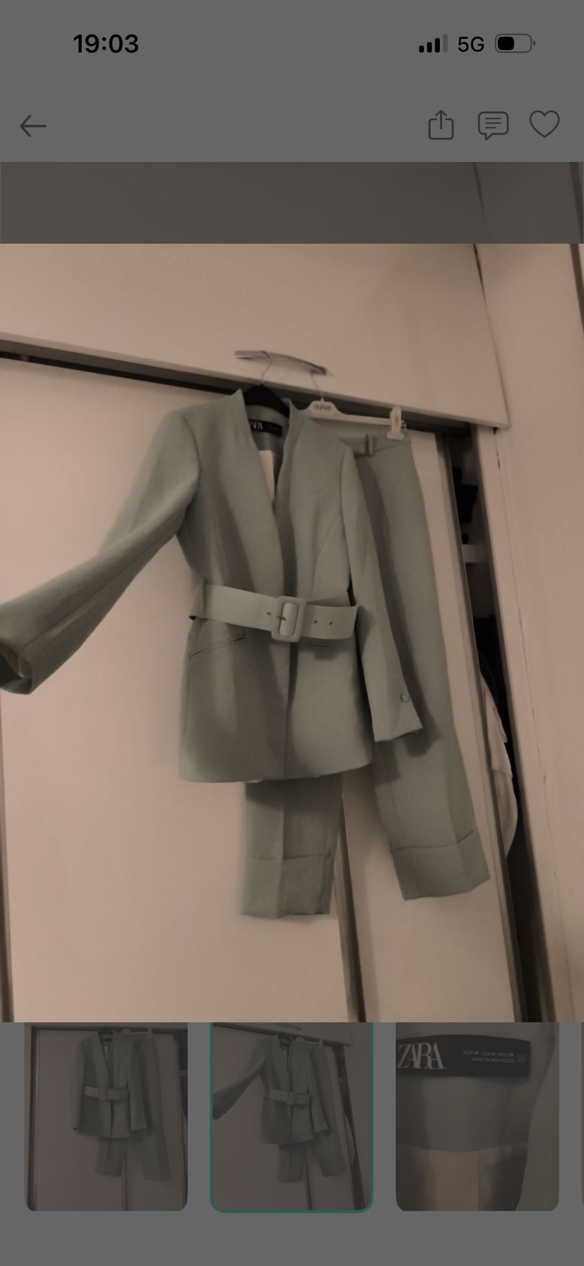 Zara Mint Yeşili Blazer Pantolon Takım — görsel 4/7