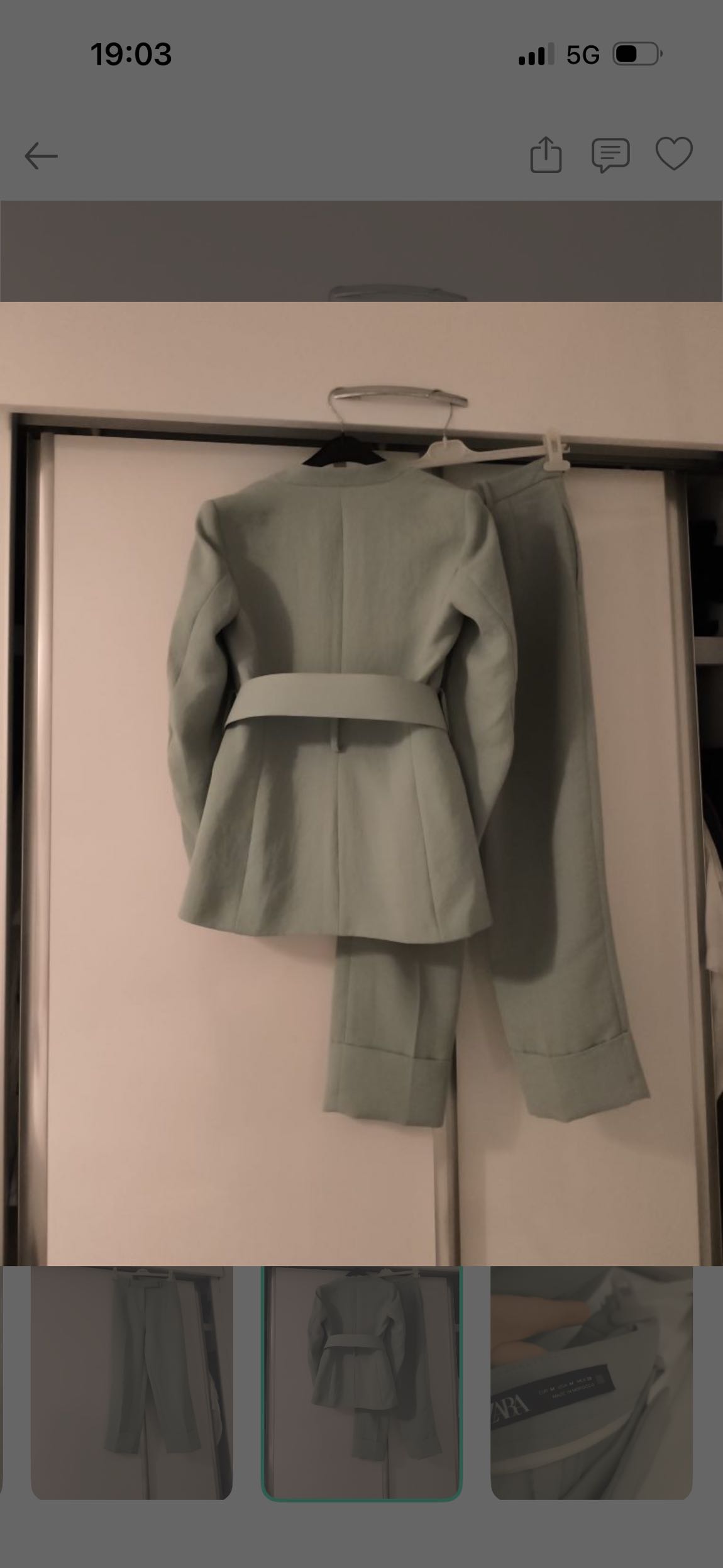 Zara Mint Yeşili Blazer Pantolon Takım — görsel 7/7
