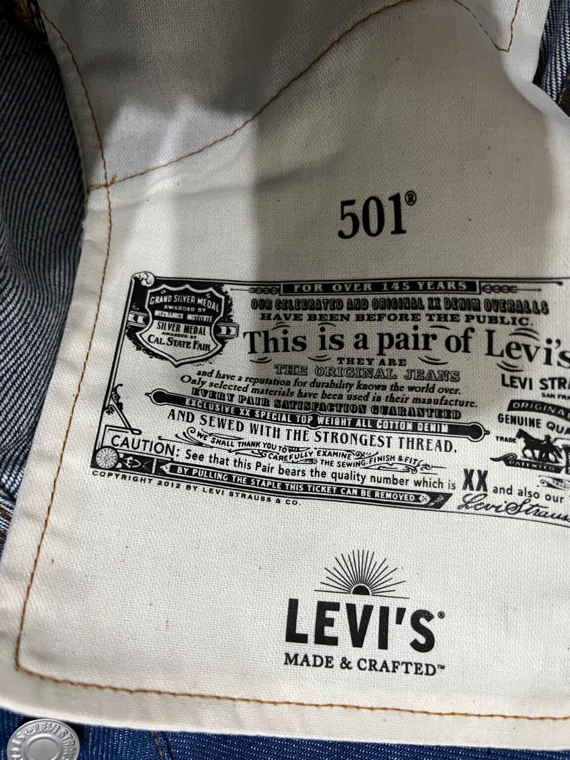 Orjinal Levi's 501 erkek kot Pantolon — görsel 8/16