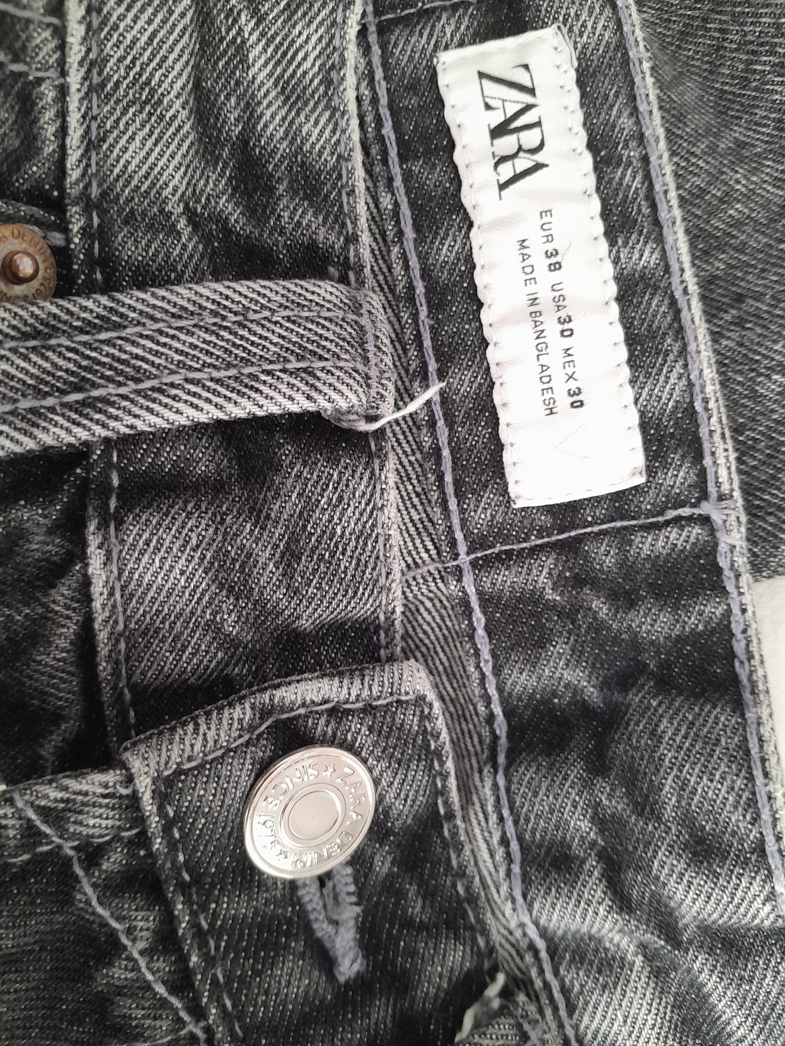 Erkek Zara Füme Tasarım Jean Pantolon 30 — görsel 8/8