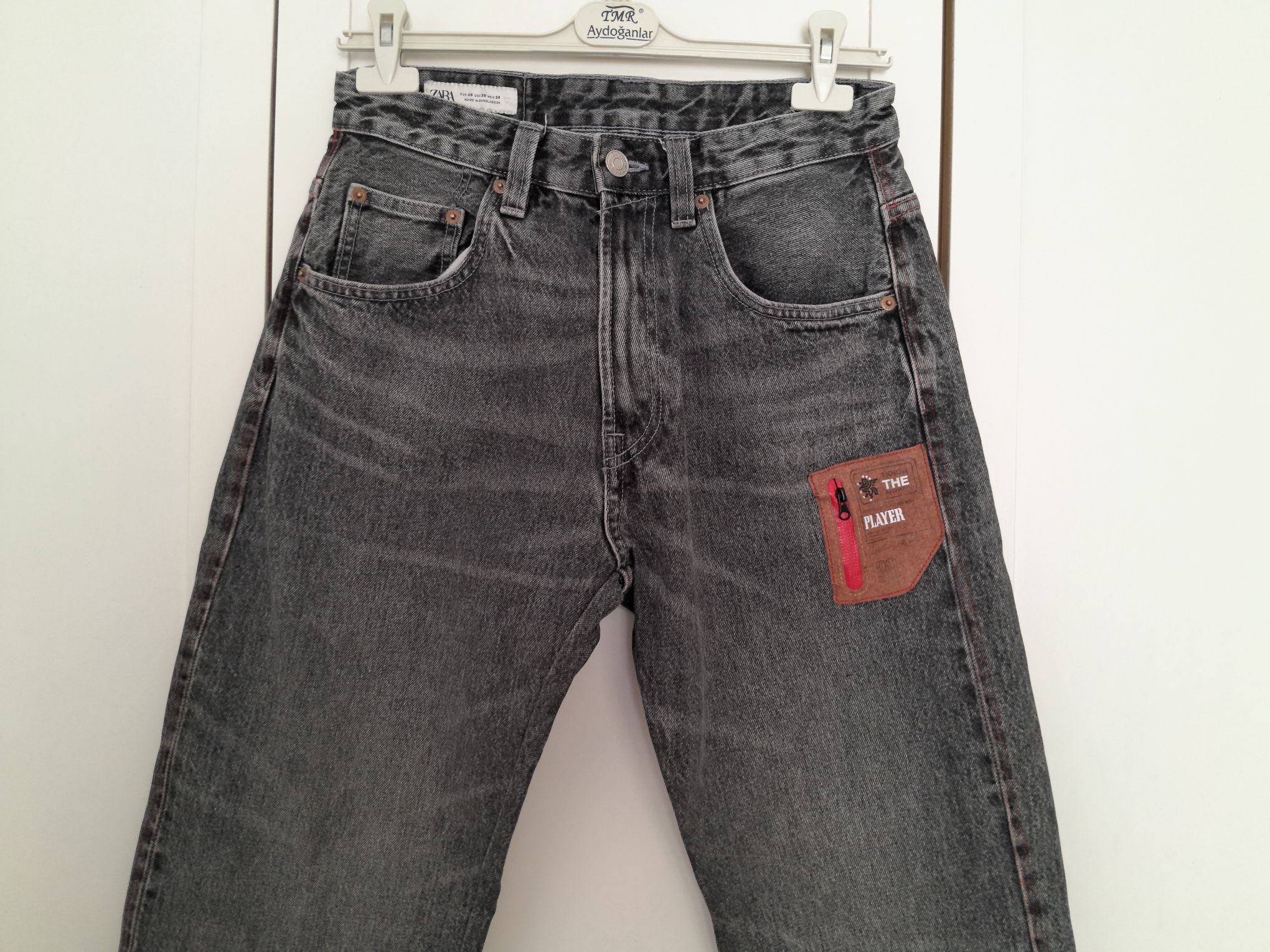 Erkek Zara Füme Tasarım Jean Pantolon 30 — görsel 4/8