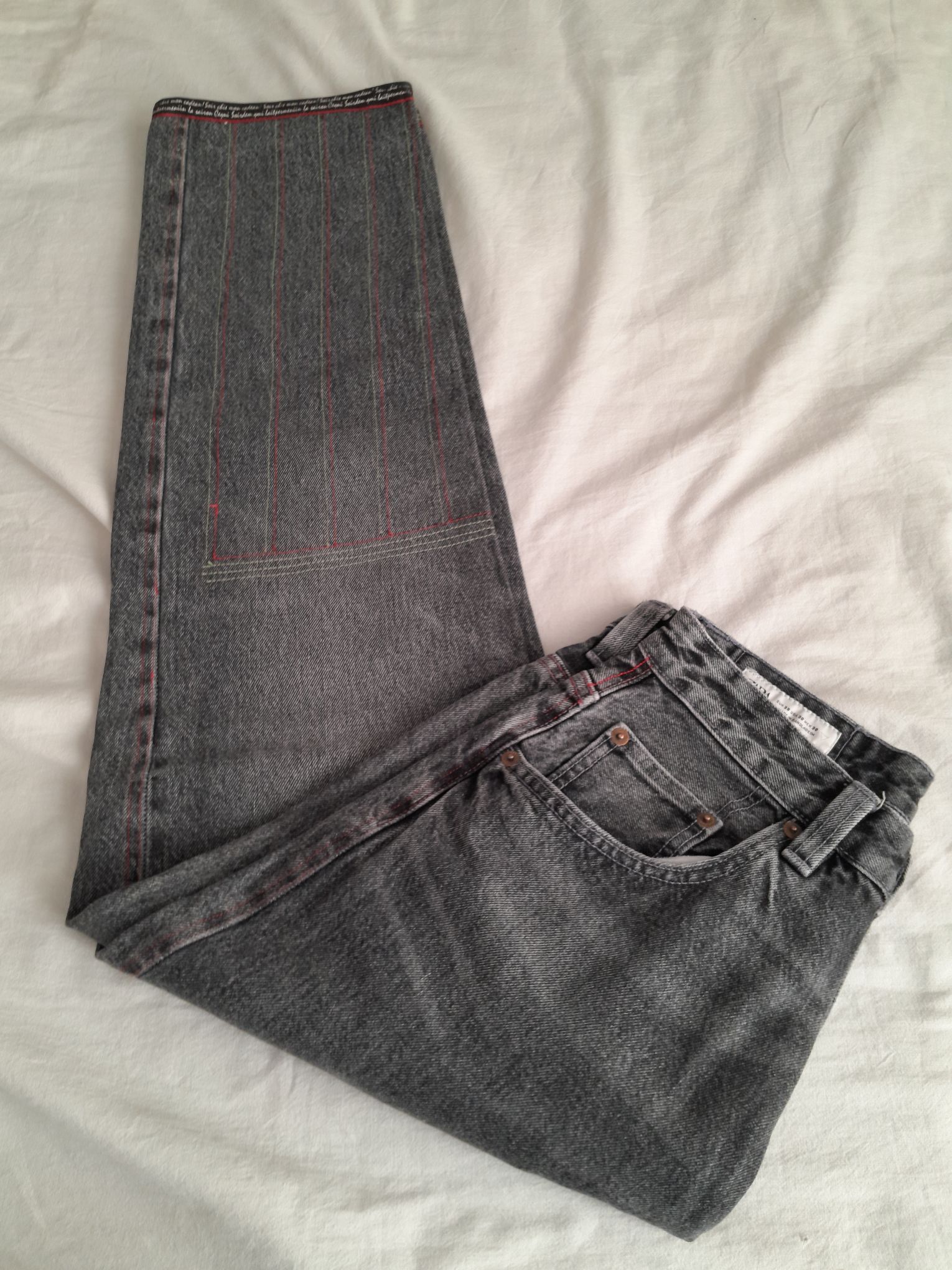 Erkek Zara Füme Tasarım Jean Pantolon 30 — görsel 6/8