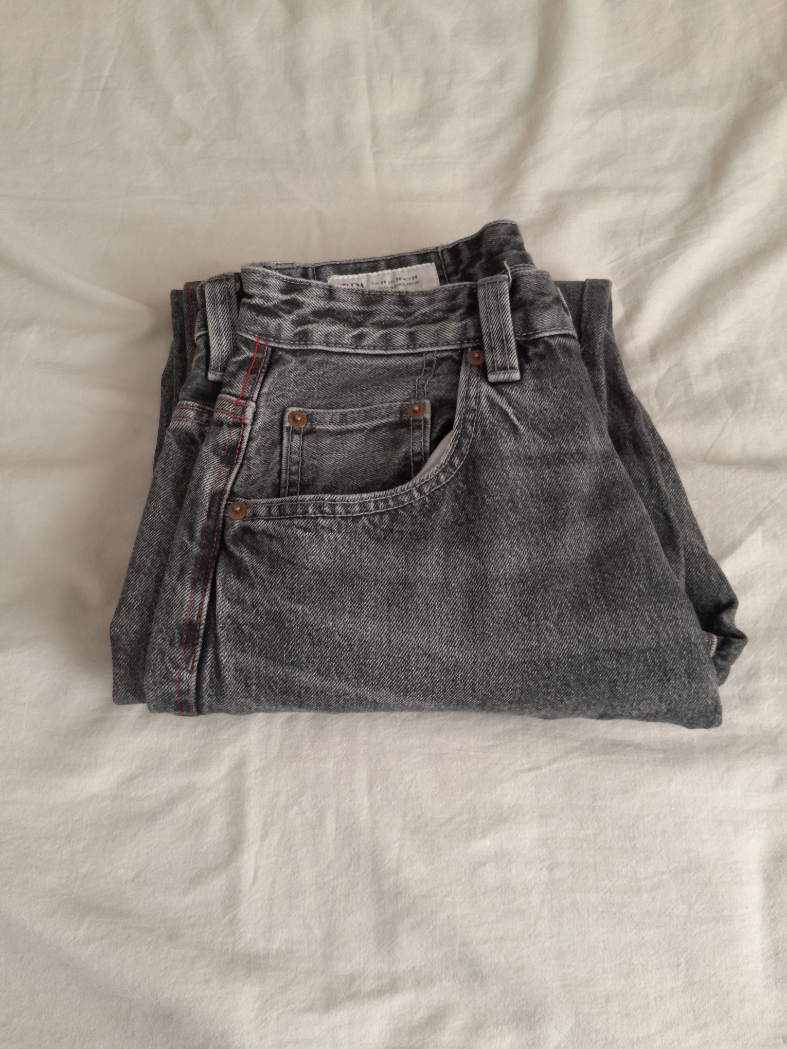 Erkek Zara Füme Tasarım Jean Pantolon 30 — görsel 3/8