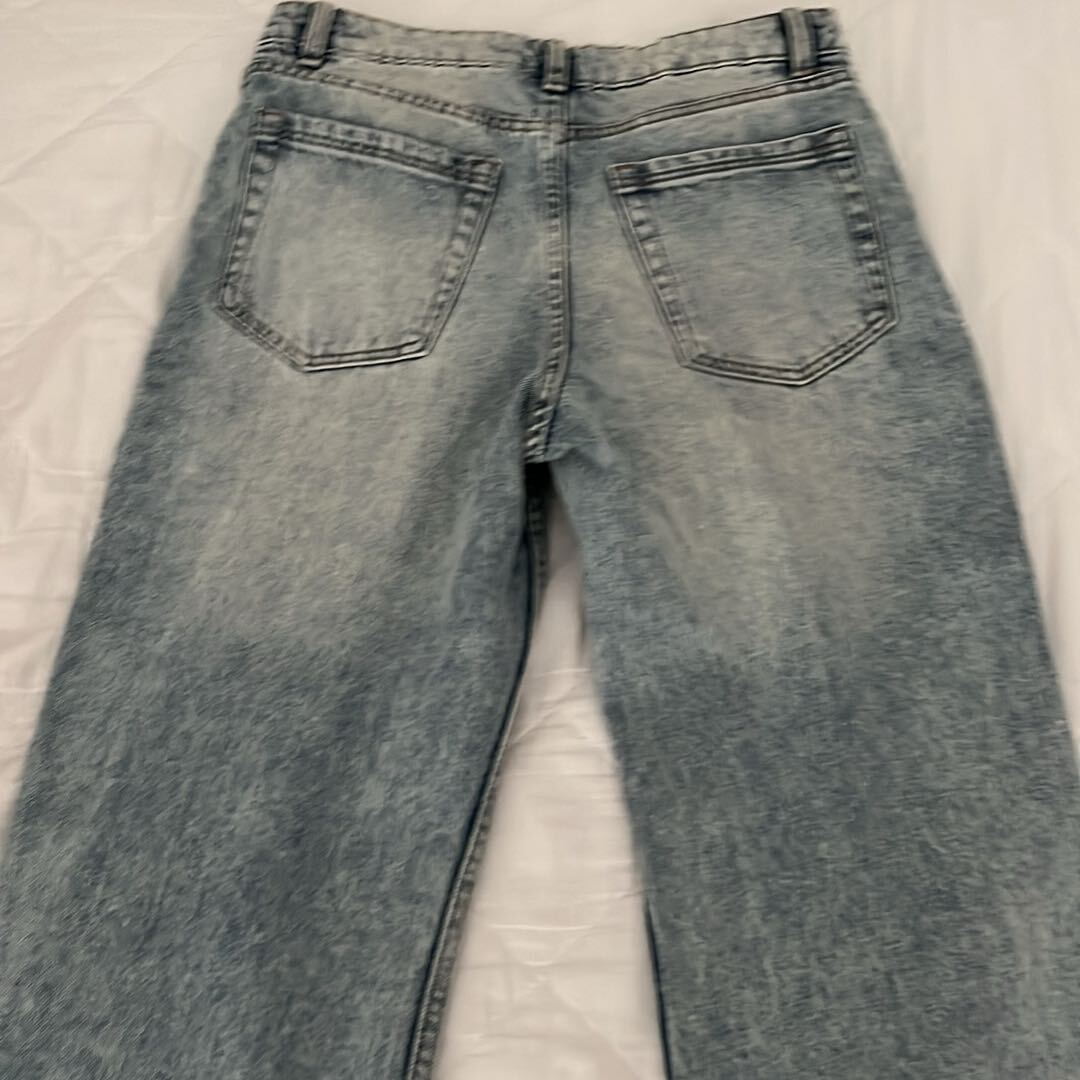 Bershka mavi kot pantolon — görsel 3/4
