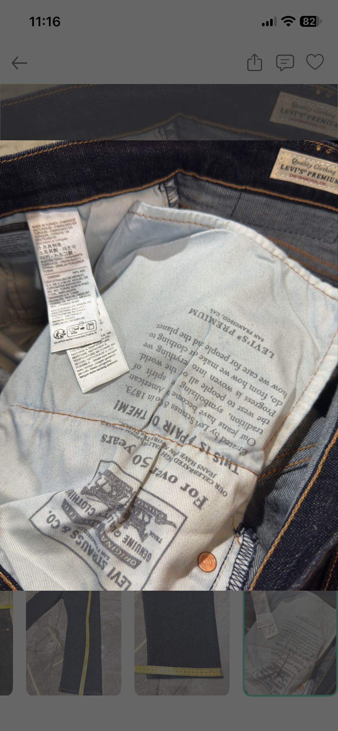 Levi's 502 36/32 beden sıfır — görsel 5/5