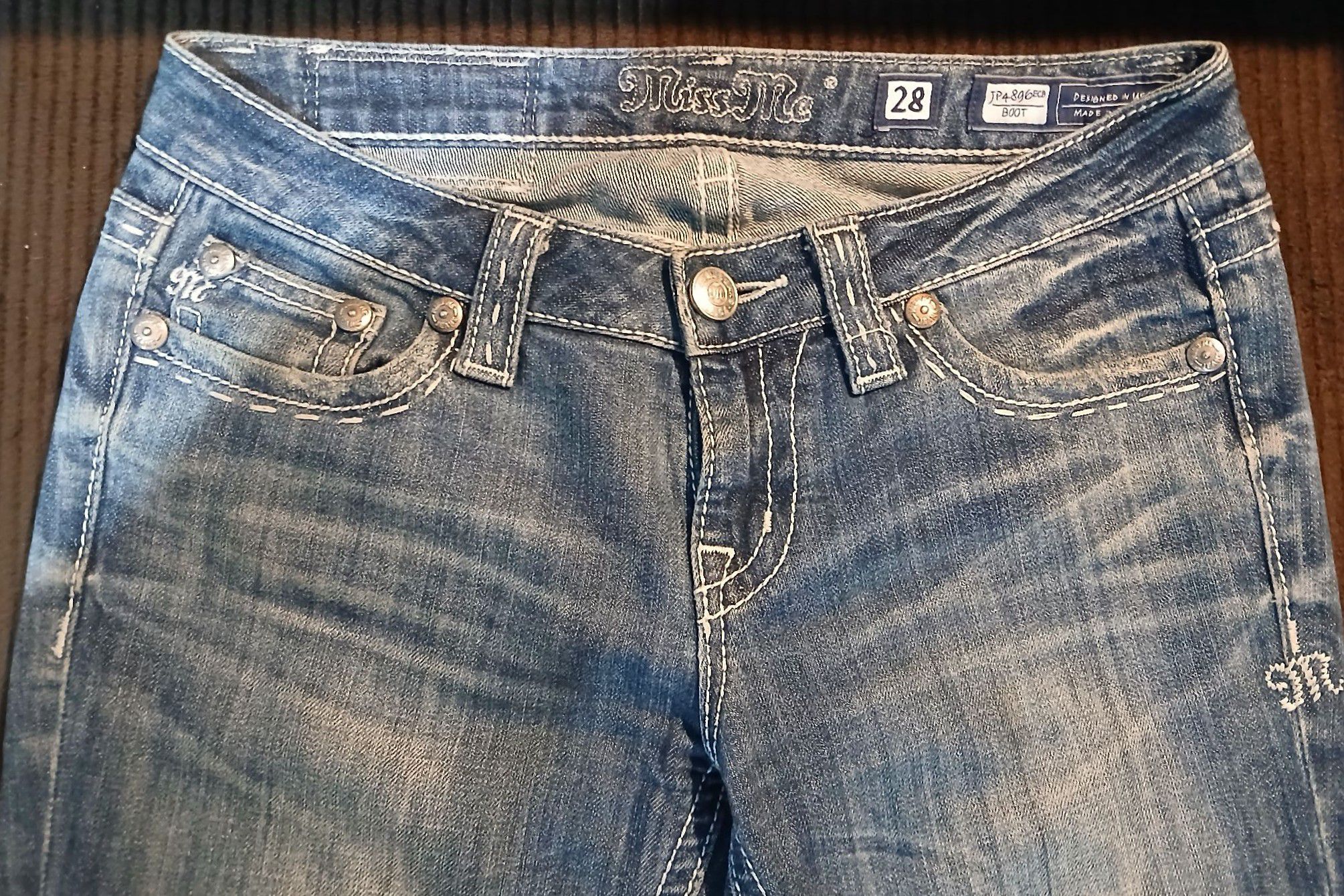 Y2K Vintage Kot Pantalon — görsel 4/6