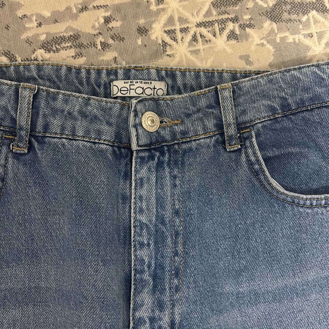 Mavi Bol Paça Jean Pantolon — görsel 2/4