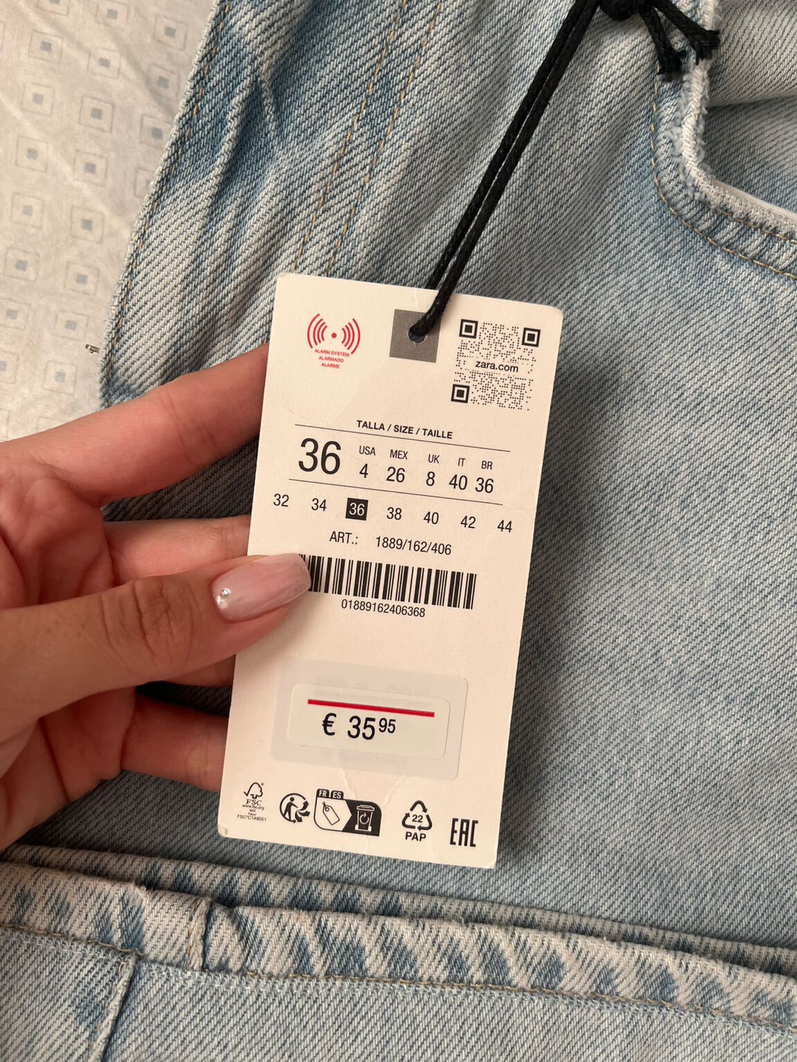 ZARA buz mavisi pantolon — görsel 4/6