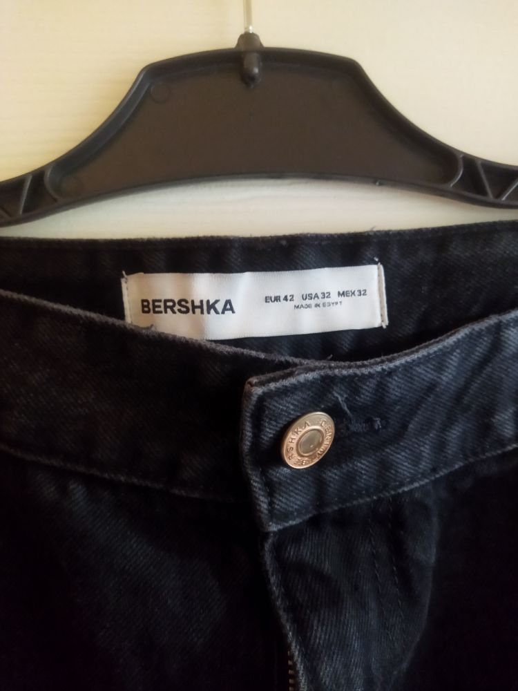 Bershka Siyah Bol Paça Jean — görsel 2/3