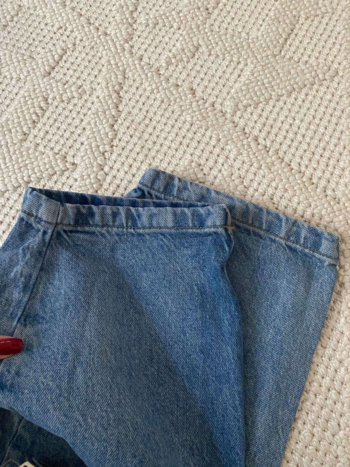 BERSHKA Mavi Kot Pantolon — görsel 5/5