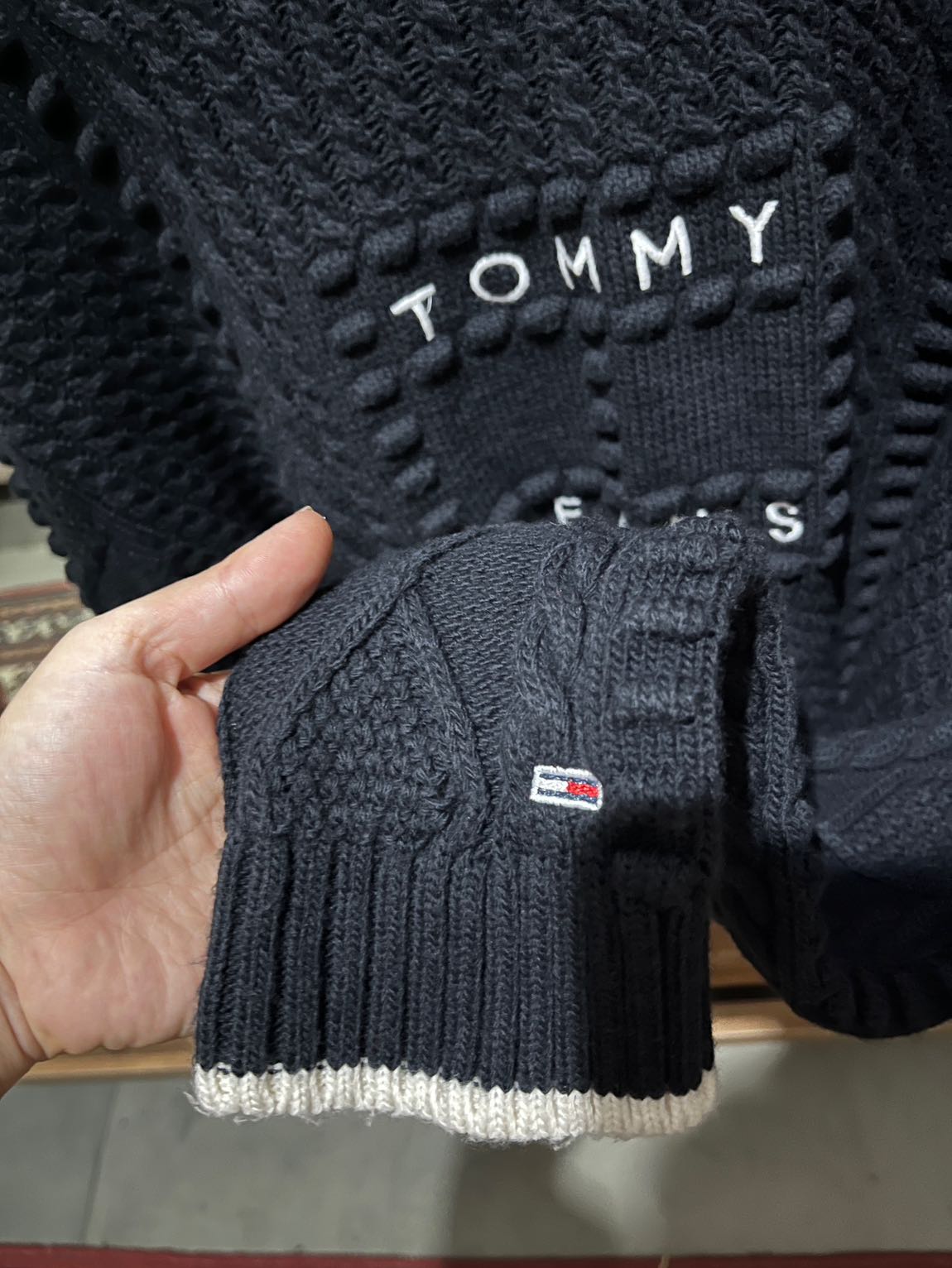 Tommy Jeans lacivert Kazak — görsel 7/8