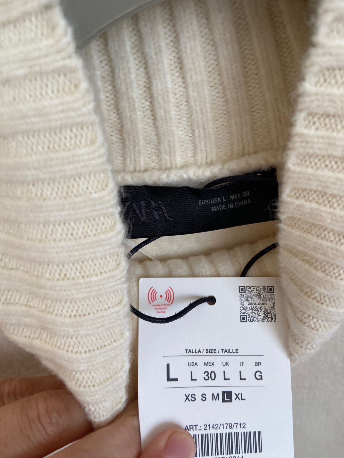 Zara Krem Balıkçı Yaka Kazak — görsel 2/9