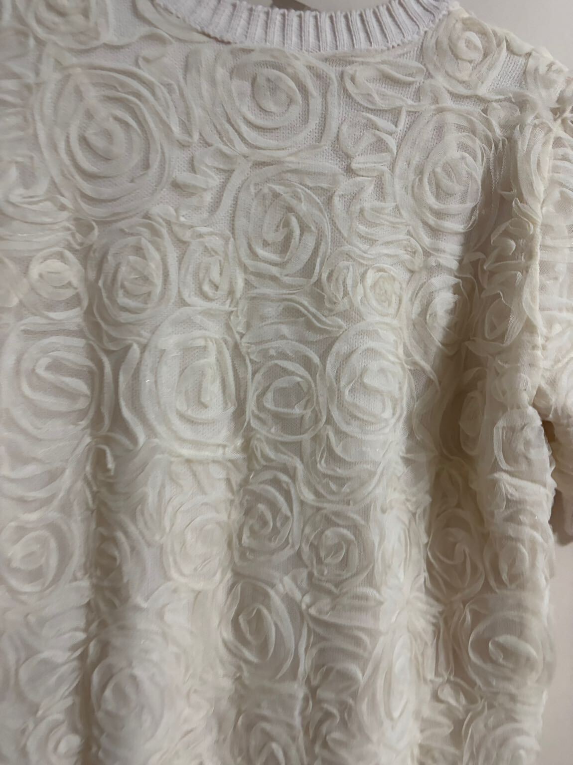 🧶TRENDYOL MİLLA Krem Rosette Triko — görsel 5/7