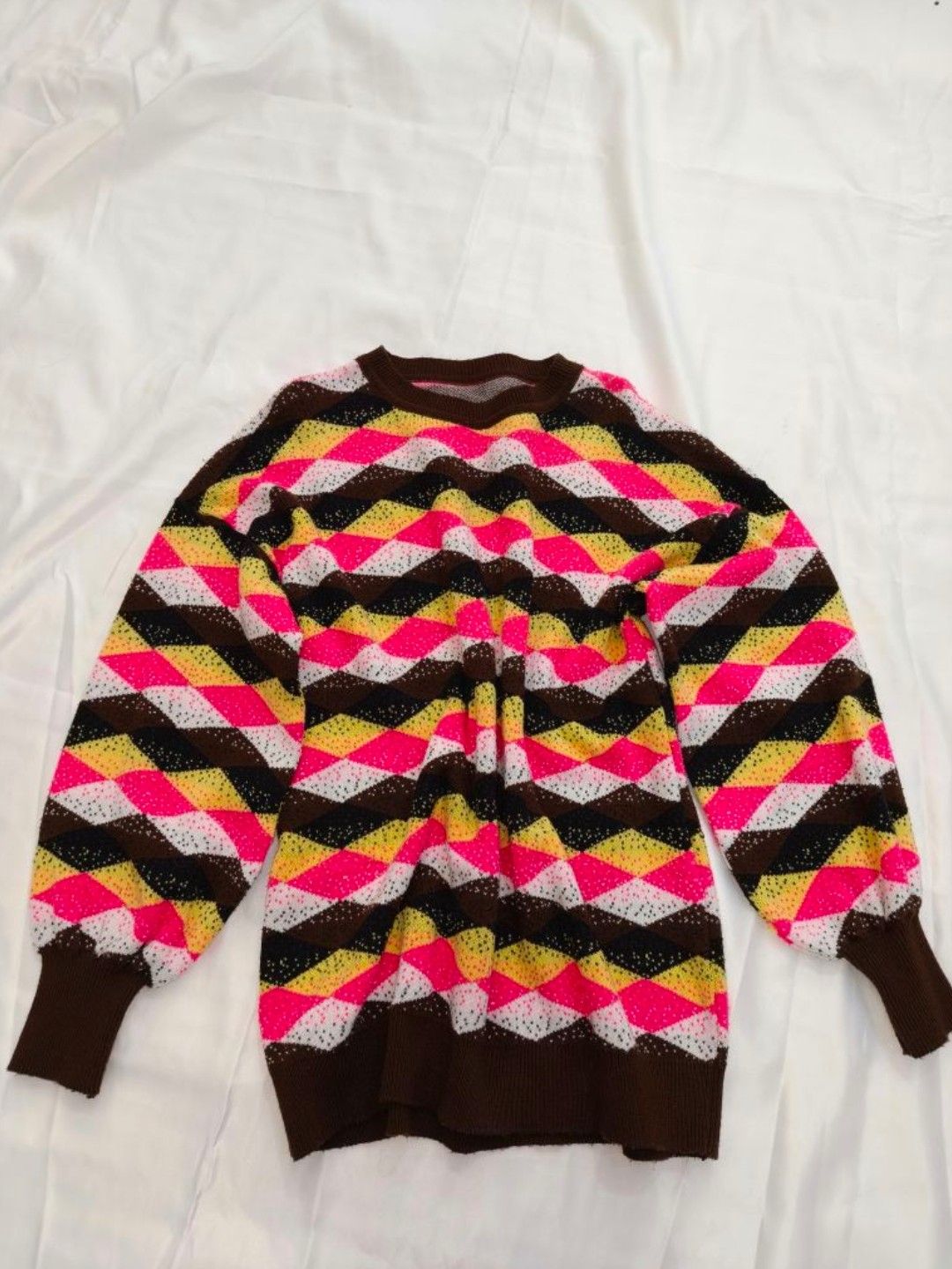 Unisex retro vintage desenli kazak — görsel 3/9