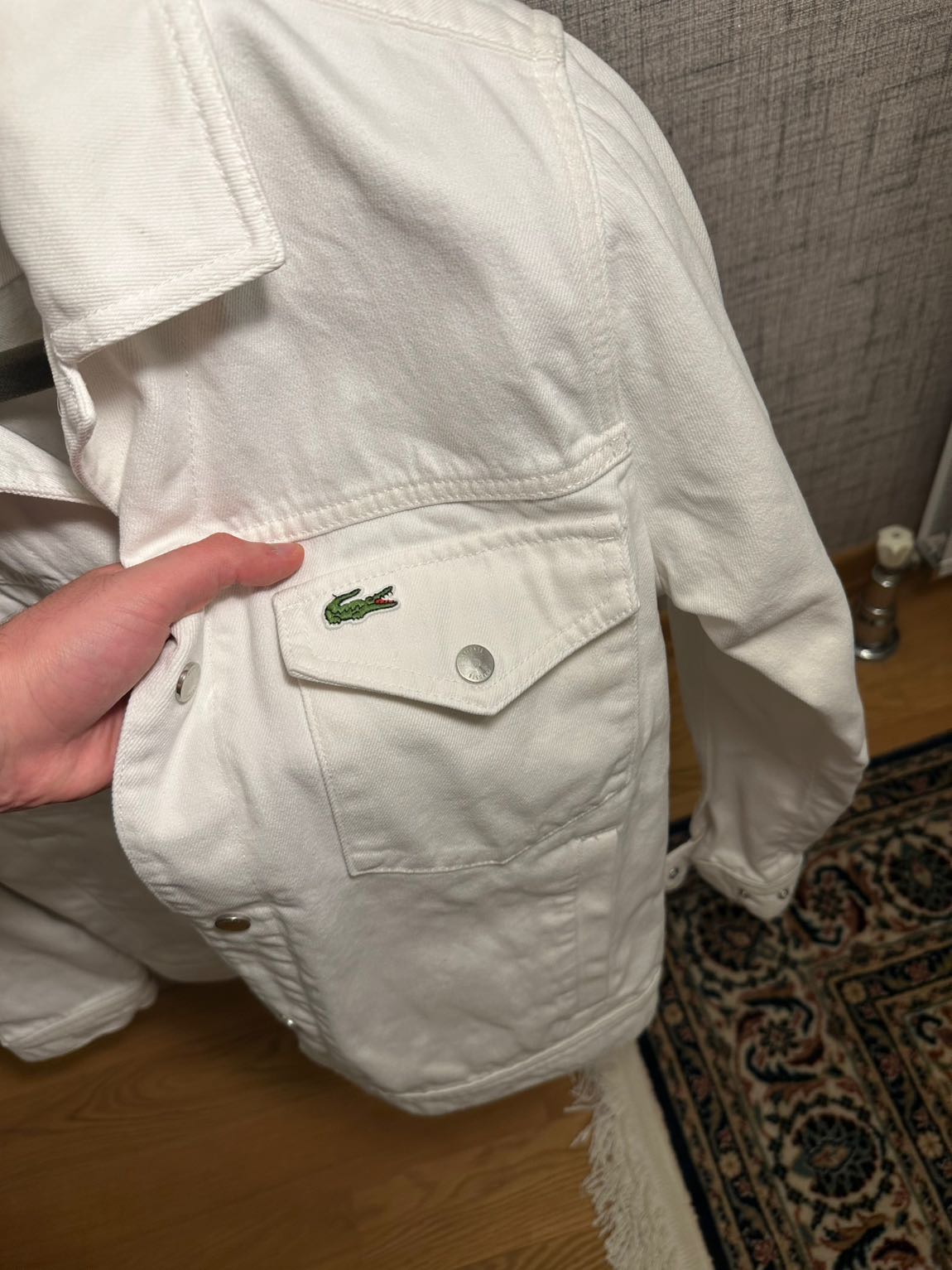 Lacoste Beyaz Kot Ceket — görsel 4/9