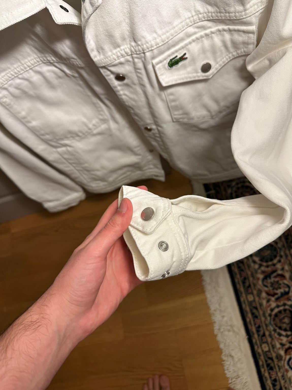 Lacoste Beyaz Kot Ceket — görsel 2/9