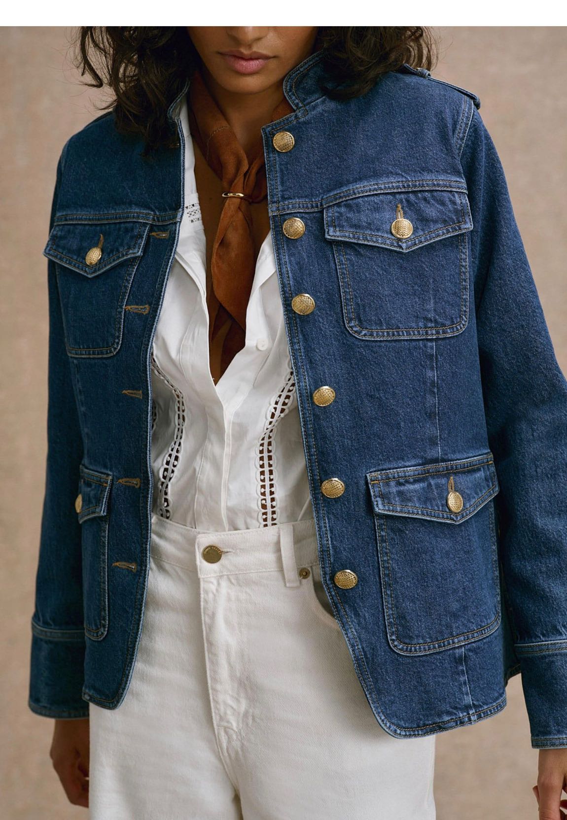 Mint Velvet Denim Askeri Ceket — görsel 2/5
