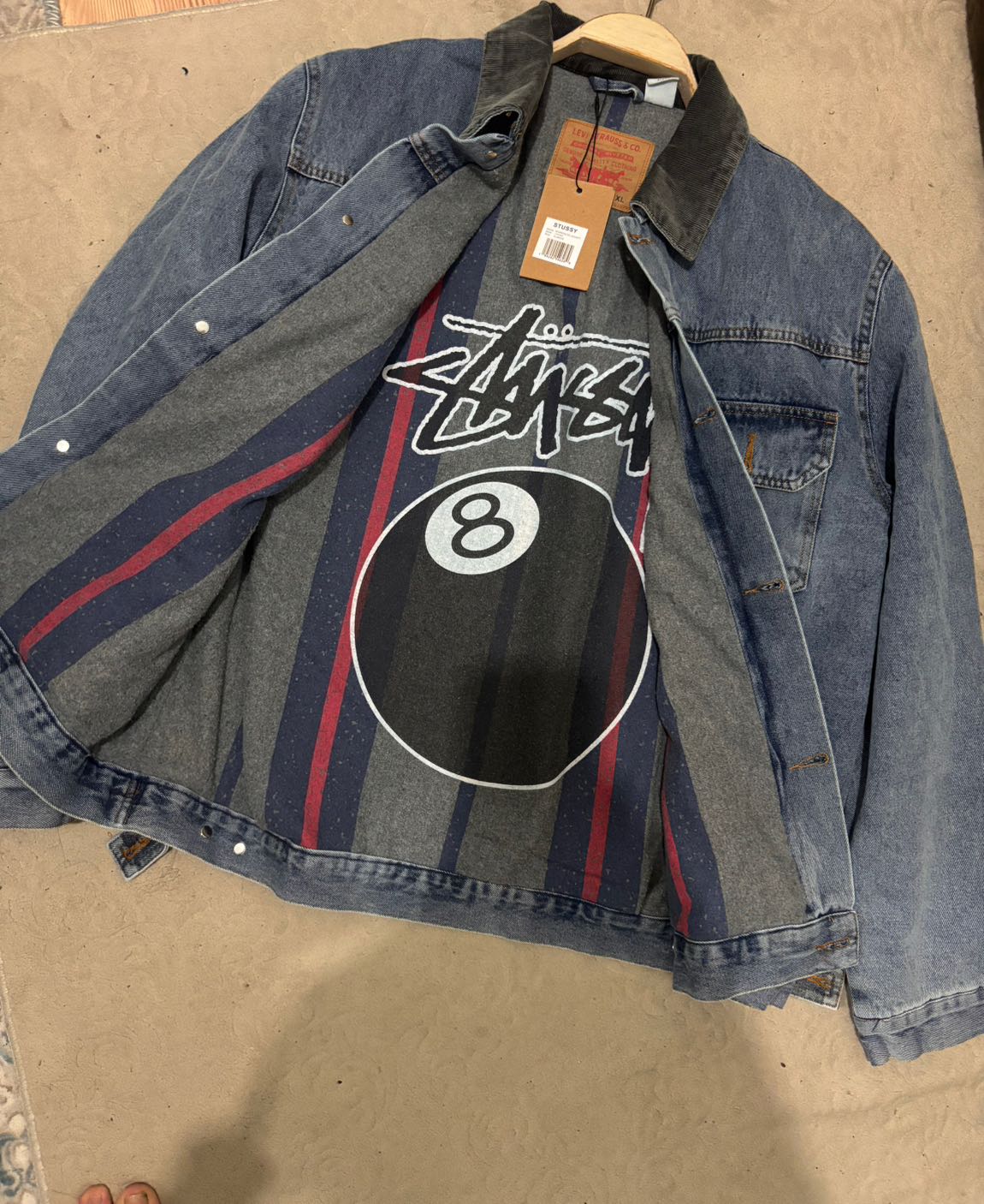 Levi's Kot Ceket trucker stüssy — görsel 5/8