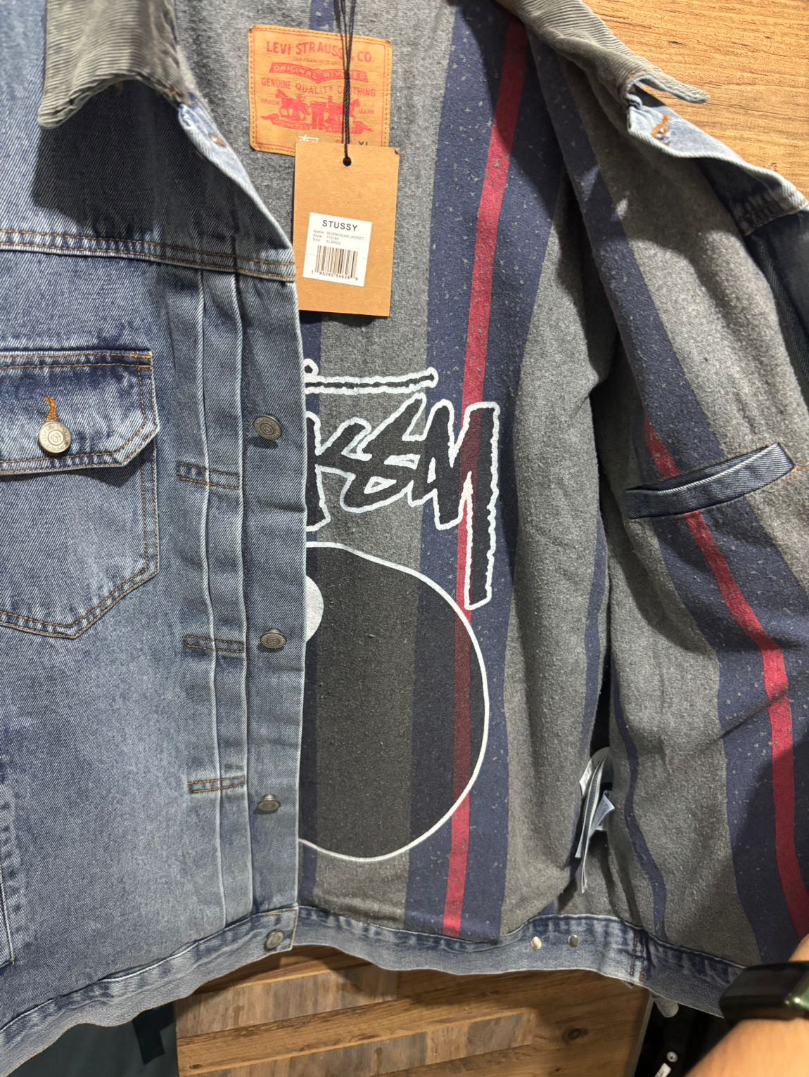 Levi's Kot Ceket trucker stüssy — görsel 8/8