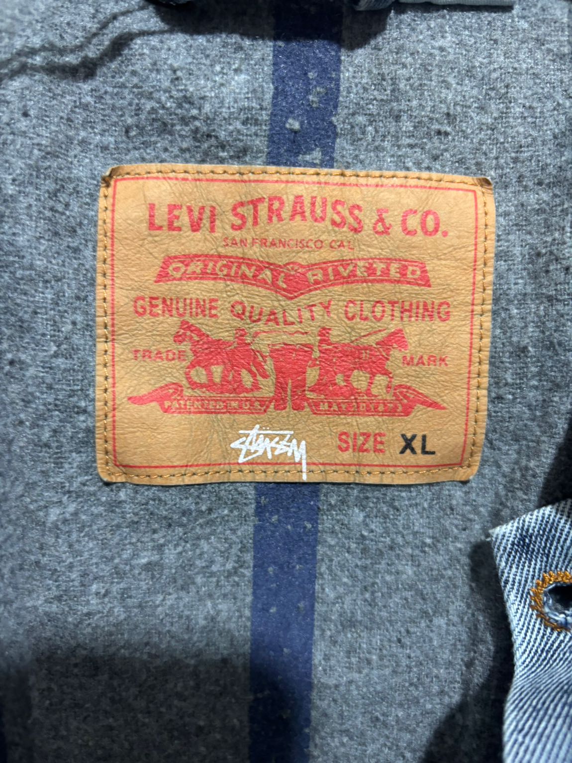Levi's Kot Ceket trucker stüssy — görsel 7/8