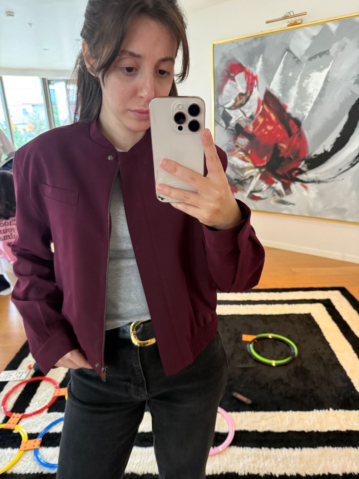 Bordo Bomber Ceket — görsel 2/5