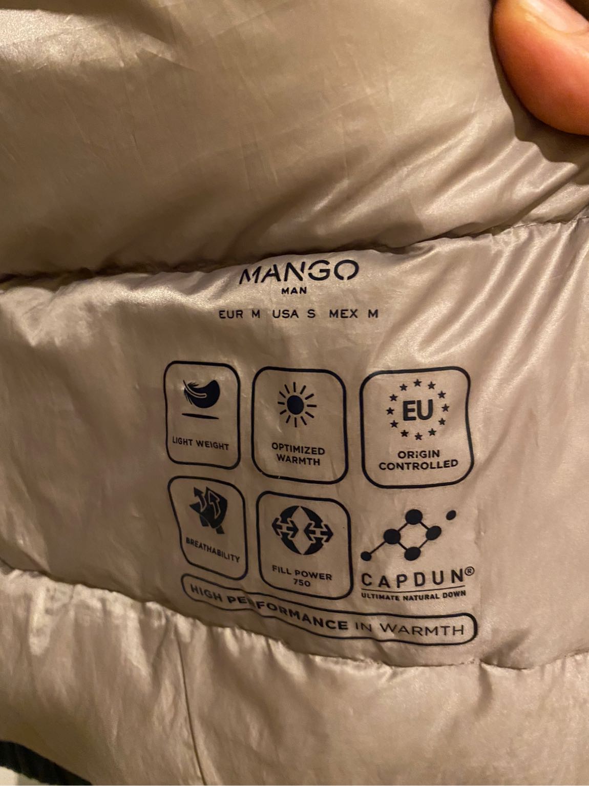 Mango lacivert erkek mont — görsel 7/7