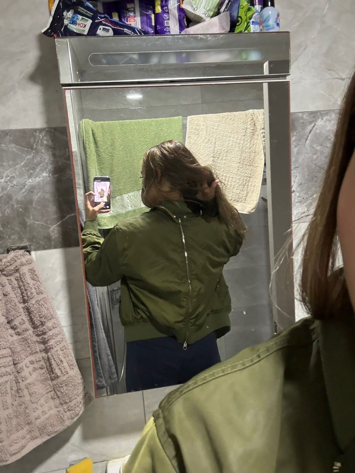 Pull&Bear Haki Bomber Ceket — görsel 3/3