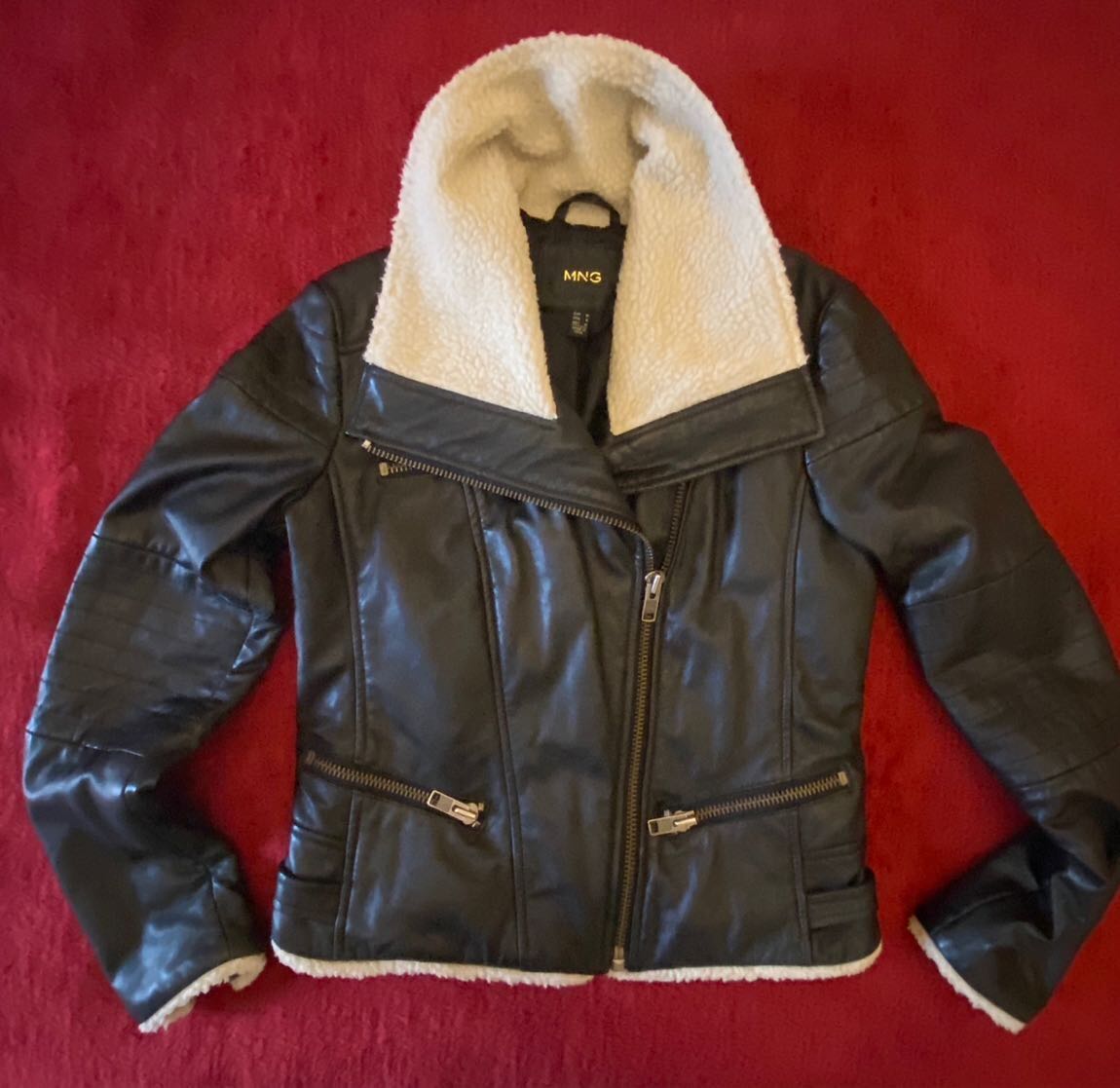 Orjinal koyun Derisi Vintage Kadın Mont — görsel 3/6