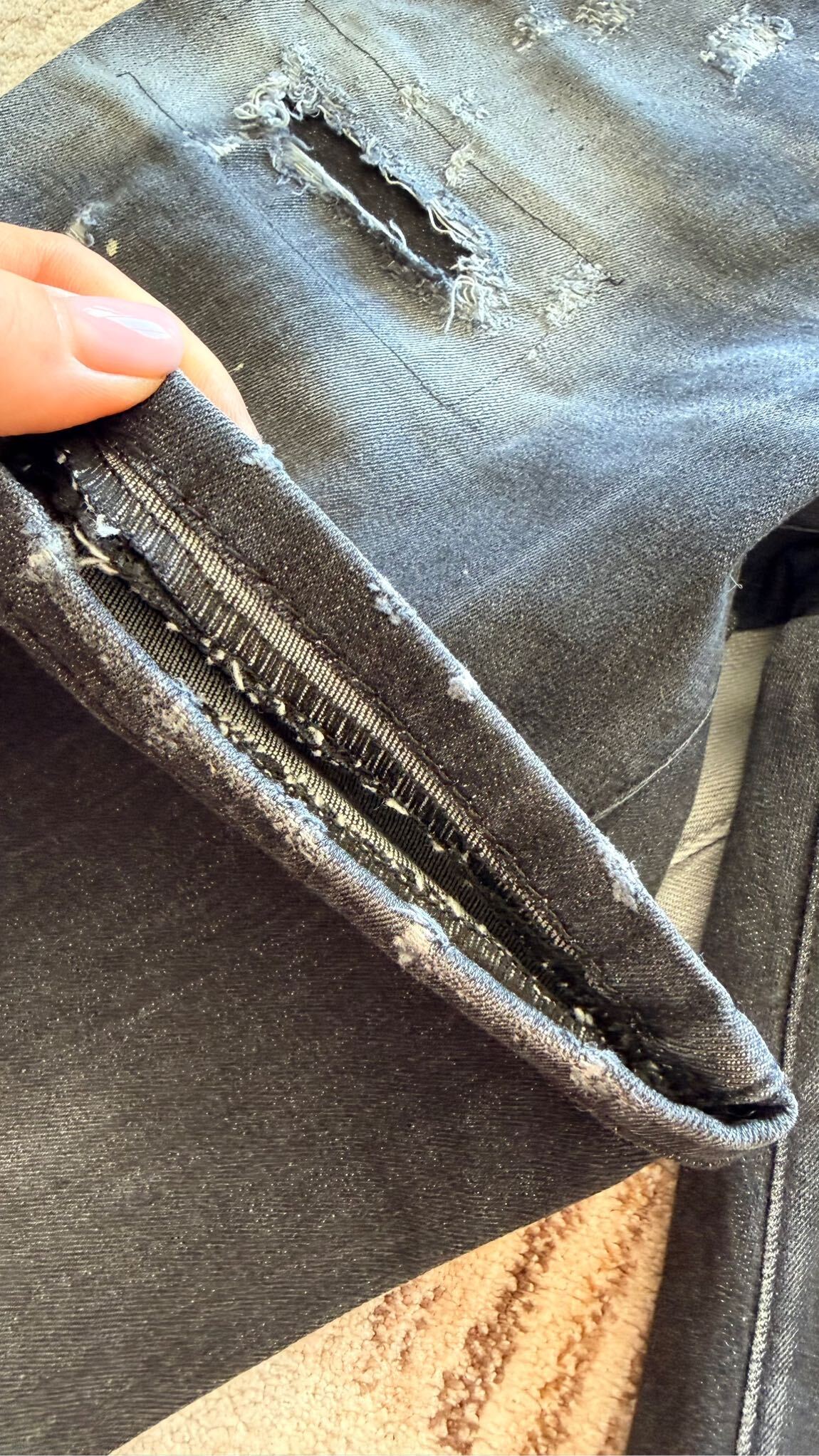 DSQUARED2 Siyah Kot Pantolon — görsel 8/10