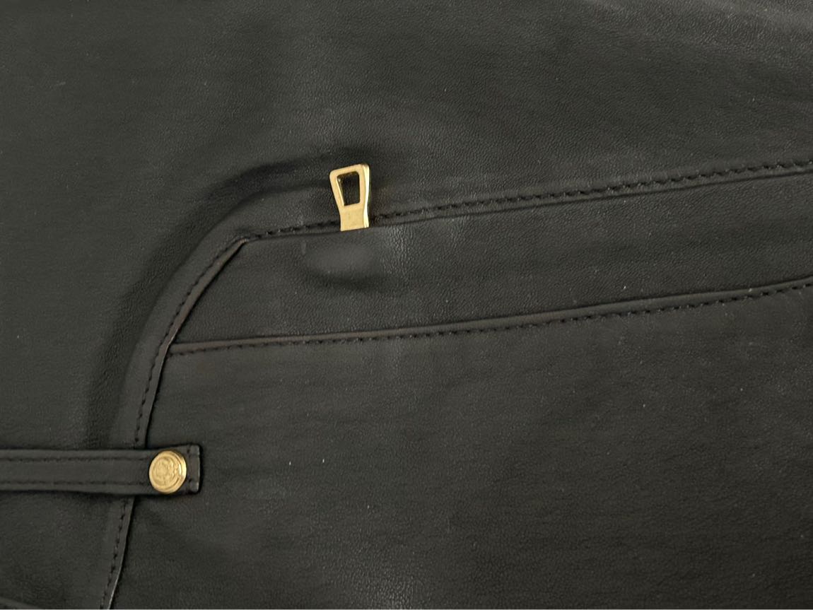 Balmain Siyah Gercek Deri Pantolon — görsel 4/8