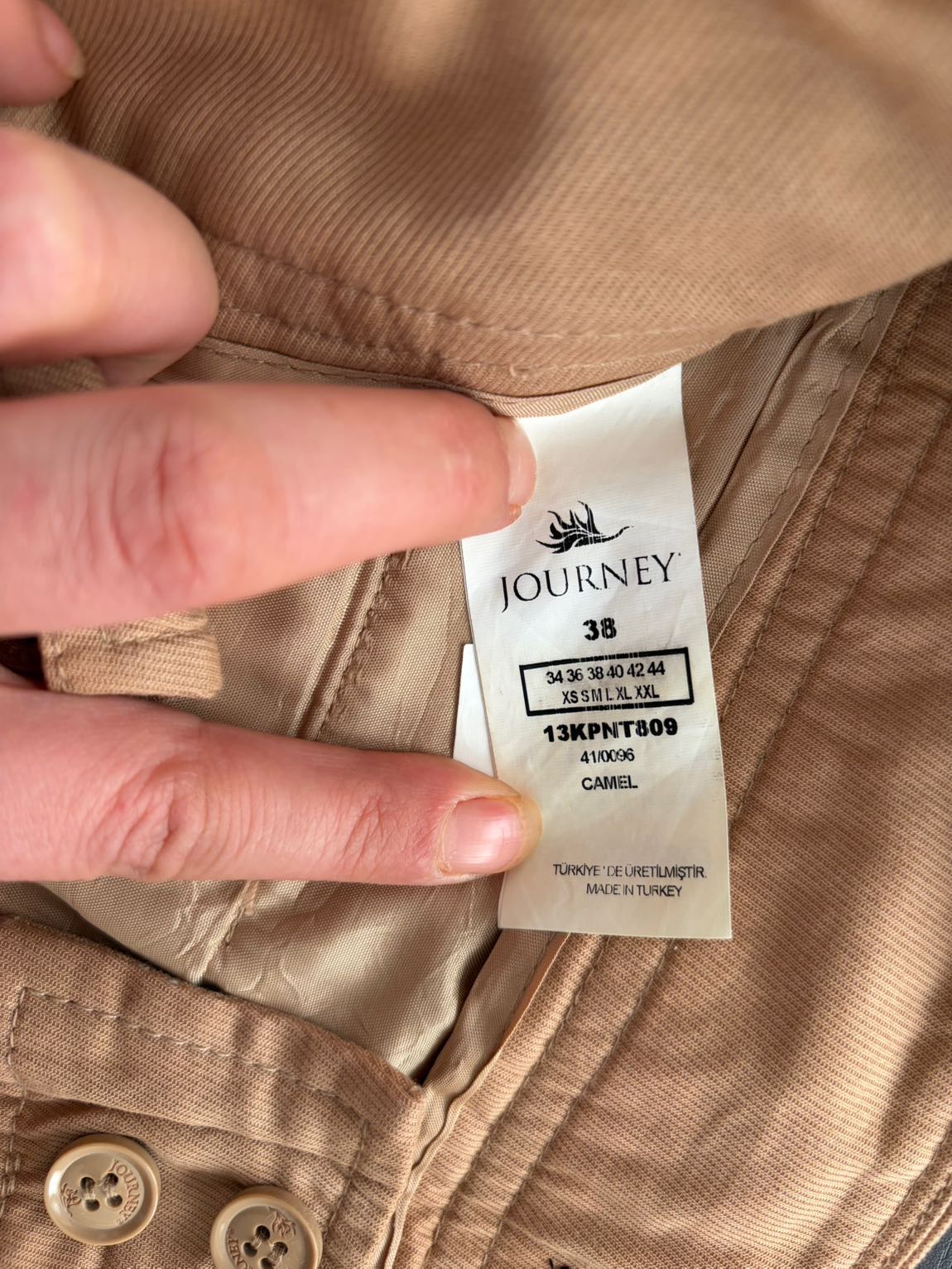 🤎 Journey Camel Çift Düğmeli Pantolon — görsel 6/6