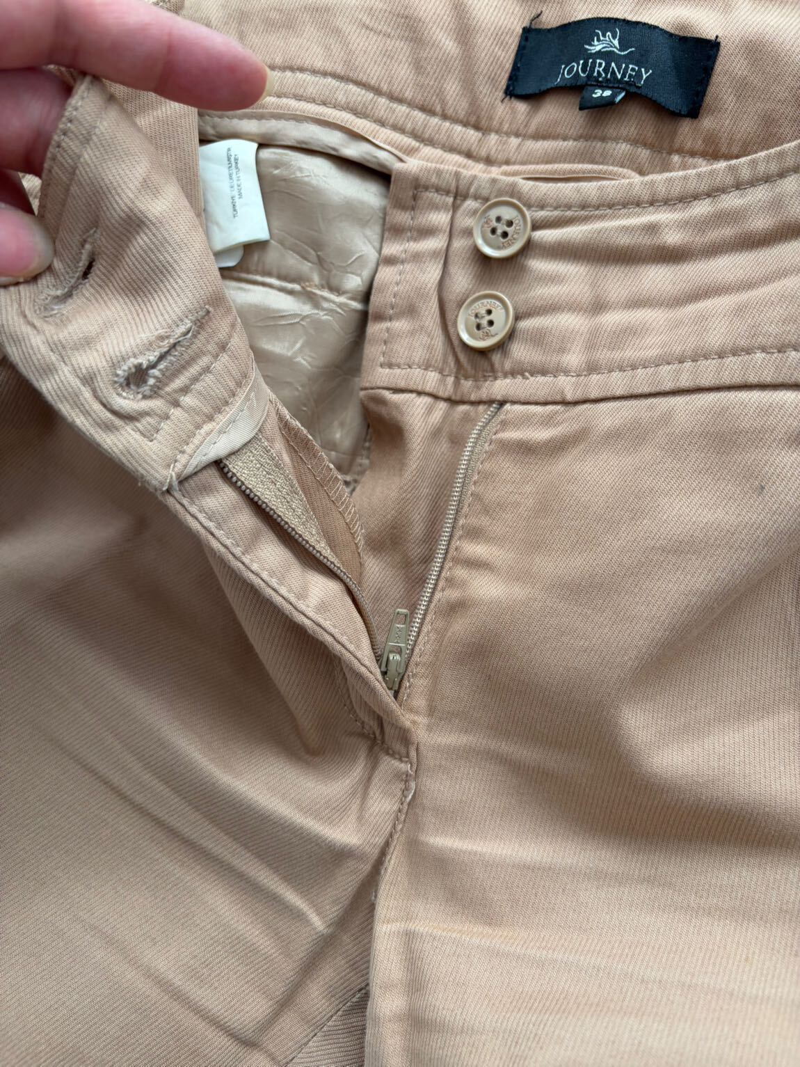 🤎 Journey Camel Çift Düğmeli Pantolon — görsel 4/6