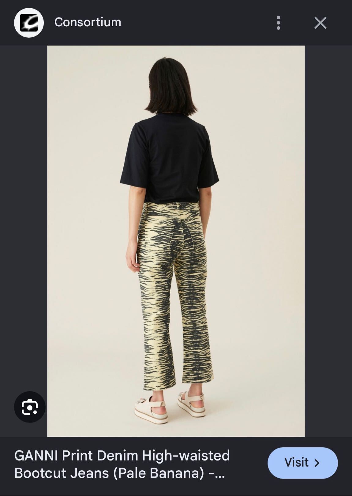 Ganni Zebra Jeans — görsel 3/7