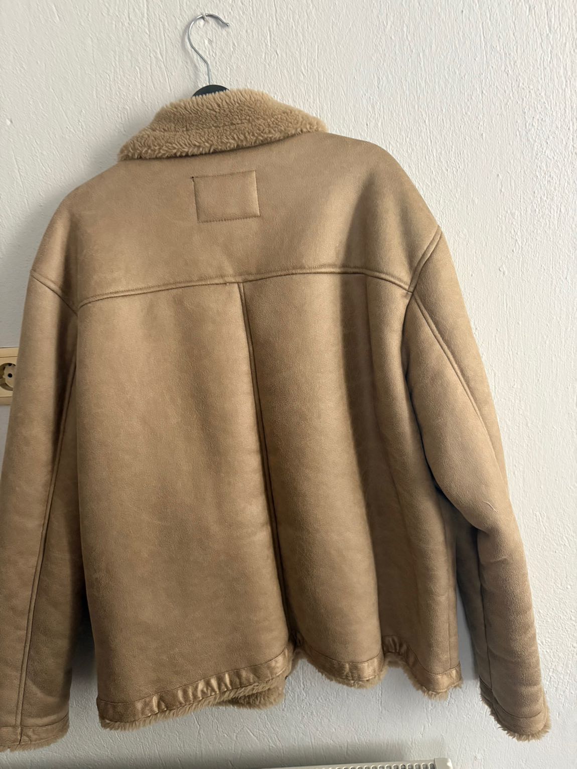 Pull&Bear Suni Deri Peluş Mont — görsel 2/3