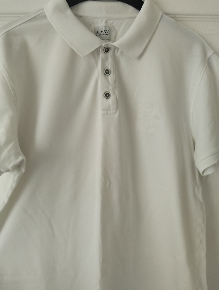 Armani Beyaz Polo Yaka Tişört — görsel 3/6