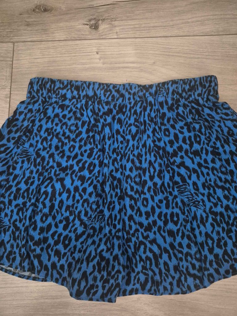 Mavi Leopar Desenli Şort Etek — görsel 3/3